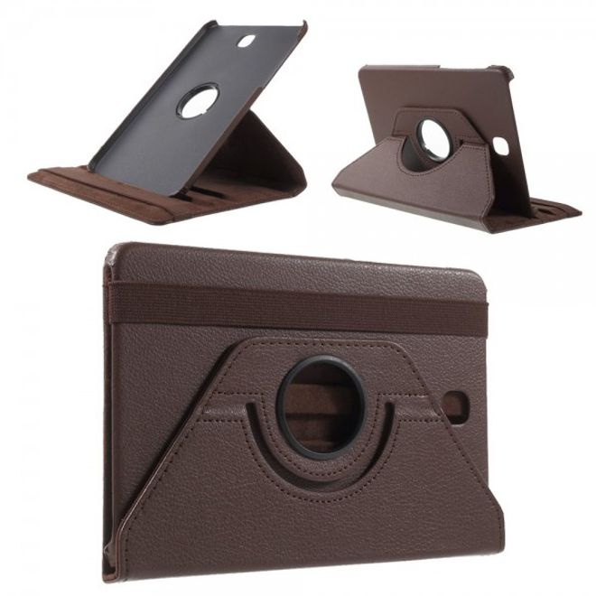 Samsung Galaxy Tab S2 8.0 Stabiles, 360° rotierbares Leder Flip Case - braun