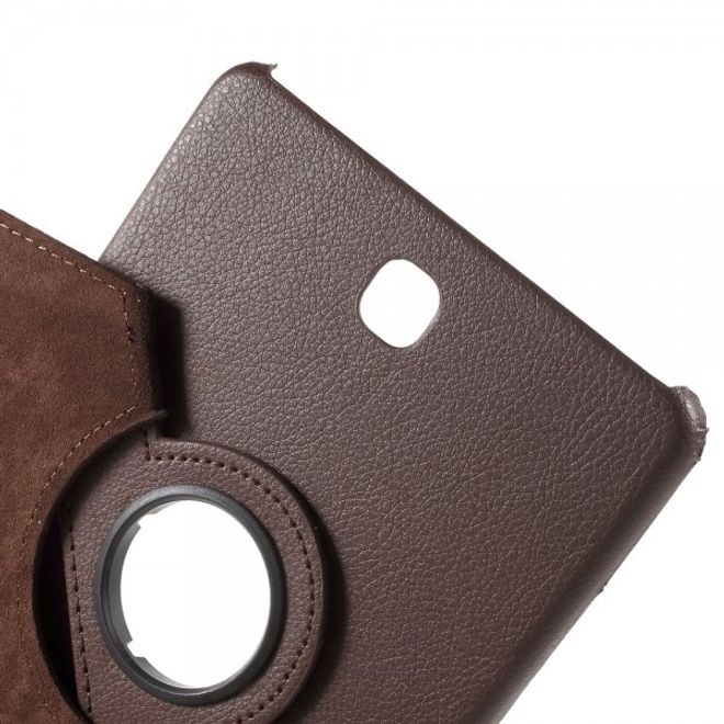 Samsung Galaxy Tab S2 8.0 Stabiles, 360° rotierbares Leder Flip Case - braun