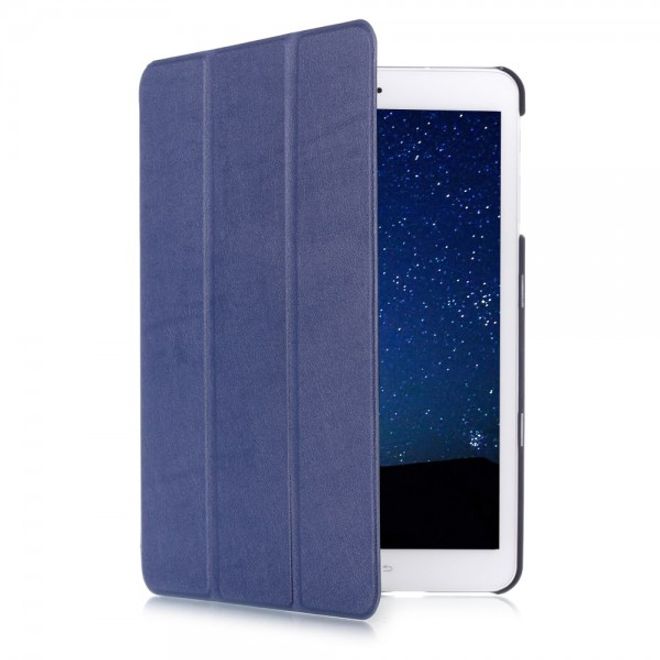 Samsung Galaxy Tab S2 9.7 Faltbares Leder Smart Case mit Litchitextur - dunkelblau