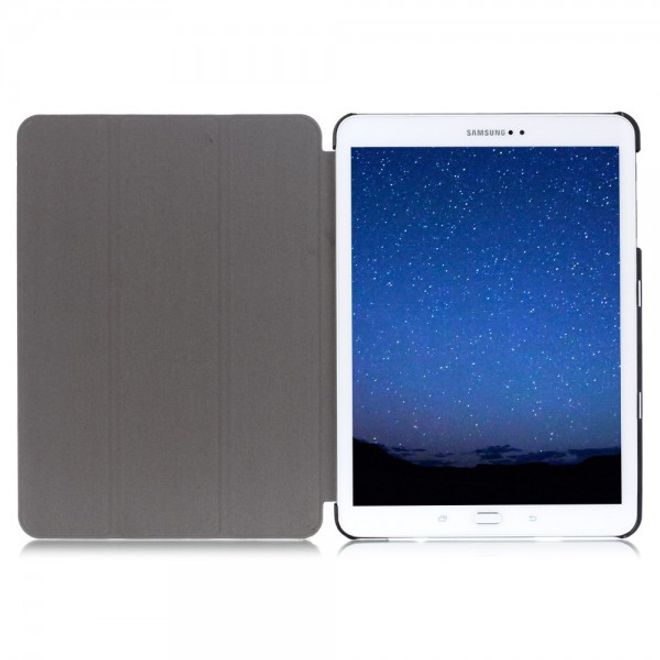 Samsung Galaxy Tab S2 9.7 Faltbares Leder Smart Case mit Litchitextur - dunkelblau
