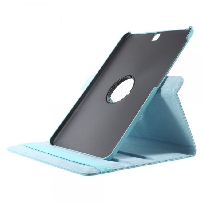 Samsung Galaxy Tab S2 9.7  Hülle - 360° rotierbares Case aus Leder - hellblau