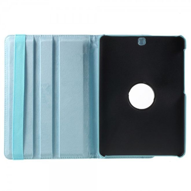 Samsung Galaxy Tab S2 9.7  Hülle - 360° rotierbares Case aus Leder - hellblau