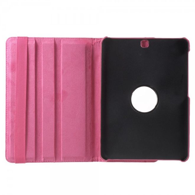Samsung Galaxy Tab S2 9.7 Schlichtes, 360° rotierbares Leder Flip Case - rosa