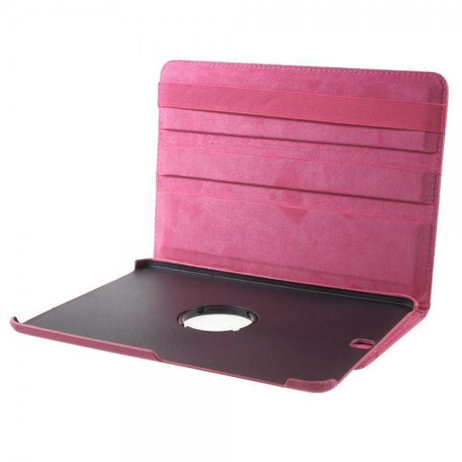 Samsung Galaxy Tab S2 9.7 Schlichtes, 360° rotierbares Leder Flip Case - rosa
