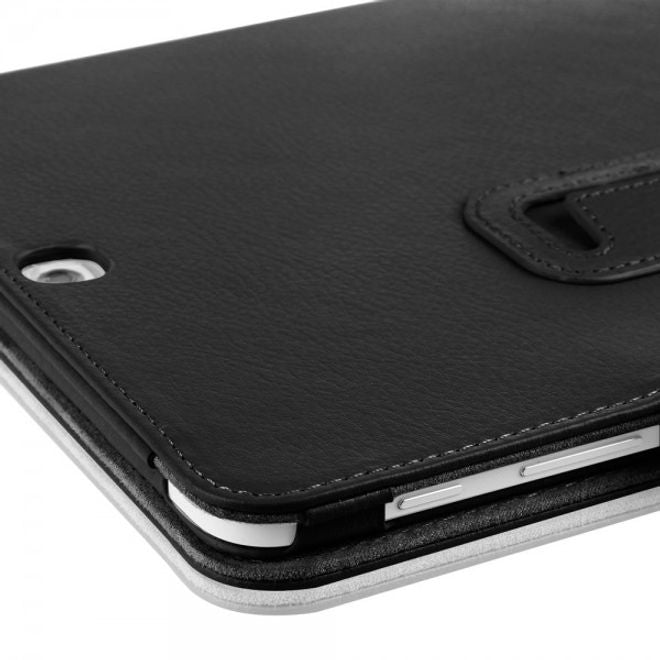 Samsung Galaxy Tab S2 9.7 Schickes, faltbares Leder Smart Case mit Litchitextur - schwarz