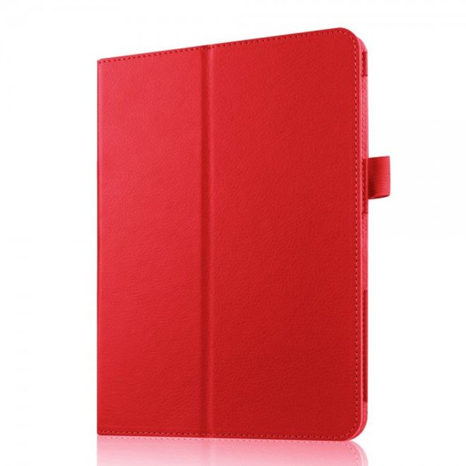 Samsung Galaxy Tab S2 9.7 Schickes, faltbares Leder Smart Case mit Litchitextur - rot