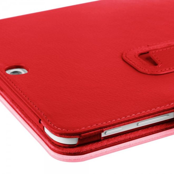 Samsung Galaxy Tab S2 9.7 Schickes, faltbares Leder Smart Case mit Litchitextur - rot