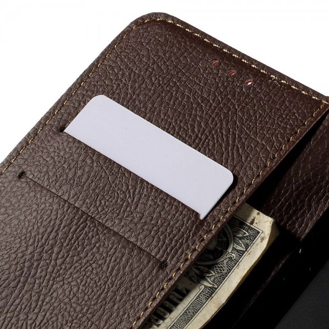 Galaxy S6 Edge Plus Elegantes Leder Flip Case mit Lederblatt und Standfunktion - rot