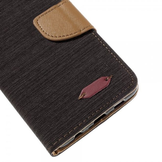 Galaxy S6 Edge Plus Zweifarbiges Leder Case mit stoffartiger Oberfläche - kaffeefarben