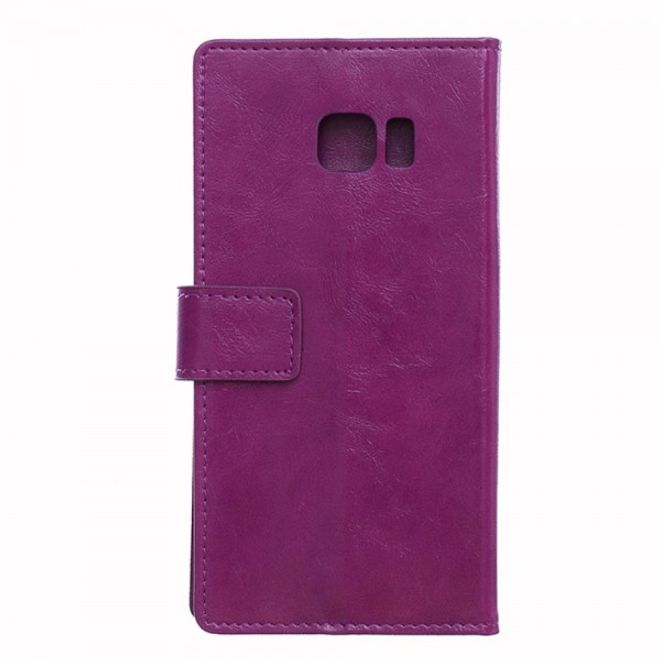 Galaxy S6 Edge Plus Klassisches Crazy Horse Leder Case - purpur
