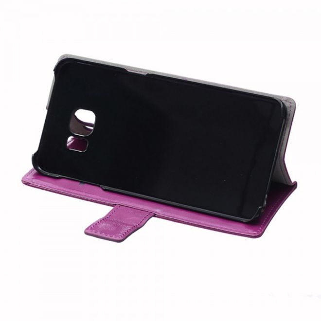 Galaxy S6 Edge Plus Klassisches Crazy Horse Leder Case - purpur