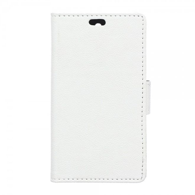 Galaxy S6 Edge Plus Klassisches Leder Case mit Litchitextur - weiss