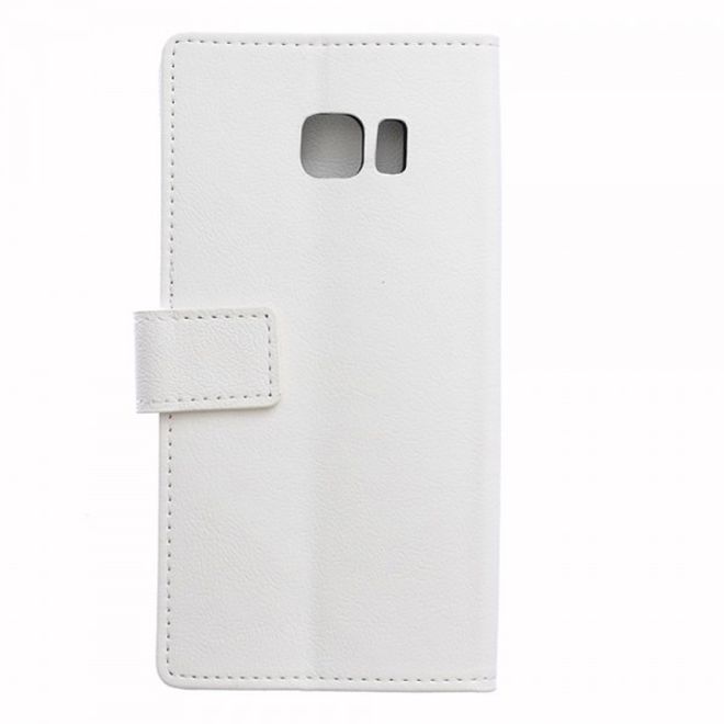 Galaxy S6 Edge Plus Klassisches Leder Case mit Litchitextur - weiss