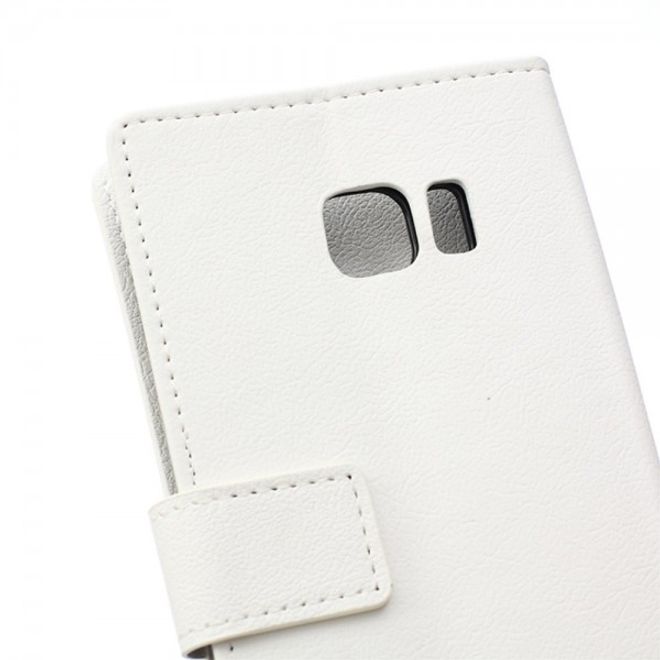 Galaxy S6 Edge Plus Klassisches Leder Case mit Litchitextur - weiss