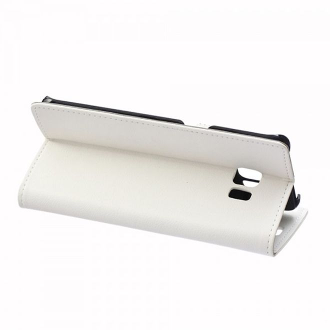 Galaxy S6 Edge Plus Klassisches Leder Case mit Litchitextur - weiss