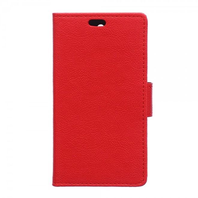 Galaxy S6 Edge Plus Klassisches Leder Case mit Litchitextur - rot