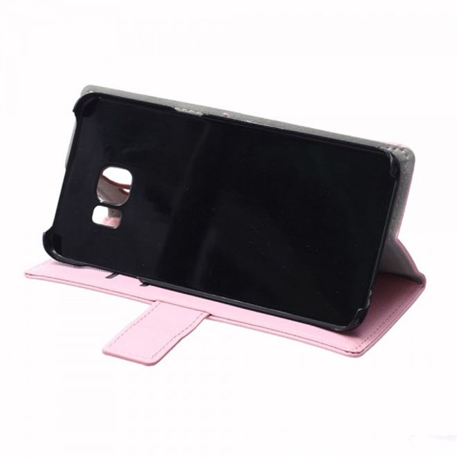 Galaxy S6 Edge Plus Klassisches Leder Case mit Litchitextur - pink