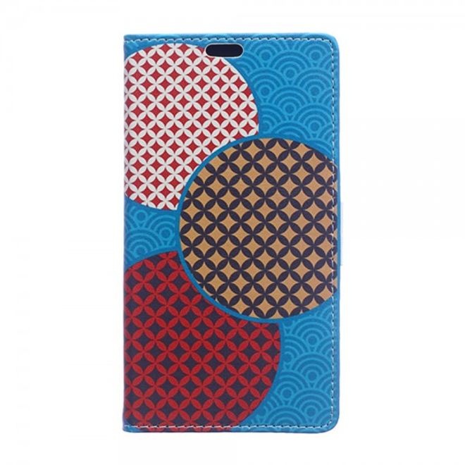 Galaxy S6 Edge Plus Leder Case mit schönem Kreismuster