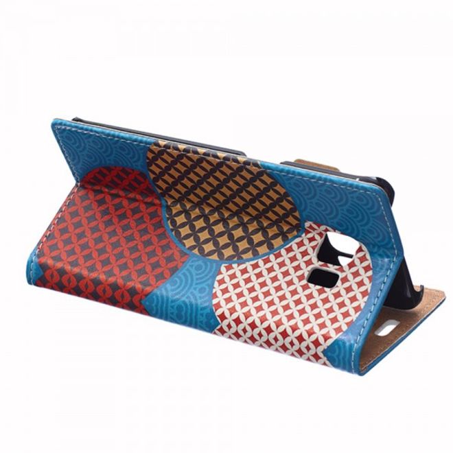 Galaxy S6 Edge Plus Leder Case mit schönem Kreismuster