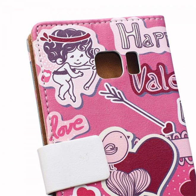 Galaxy S6 Edge Plus Leder Case mit süssen Cartoons