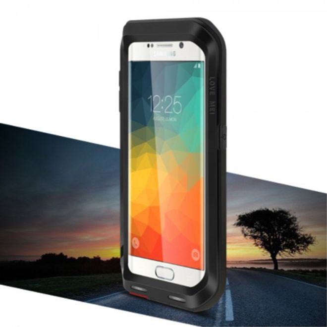 Galaxy S6 Edge Plus LOVE MEI Ultrarobustes Metall und Silikon Case (ohne Gorilla Glas) - schwarz