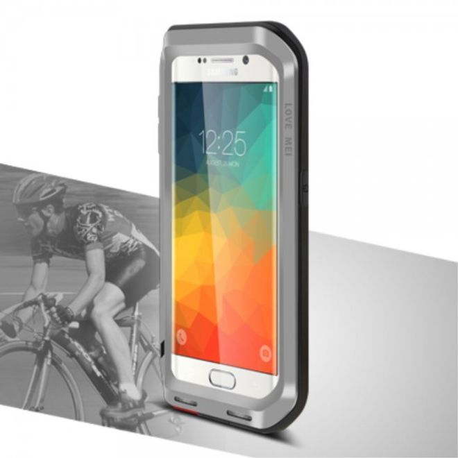 Galaxy S6 Edge Plus LOVE MEI Ultrarobustes Metall und Silikon Case (ohne Gorilla Glas) - grau