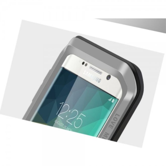 Galaxy S6 Edge Plus LOVE MEI Ultrarobustes Metall und Silikon Case (ohne Gorilla Glas) - grau