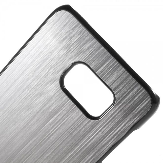 Galaxy S6 Edge Plus Hart Plastik Case mit gebürsteter Aluminium Legierung - silber