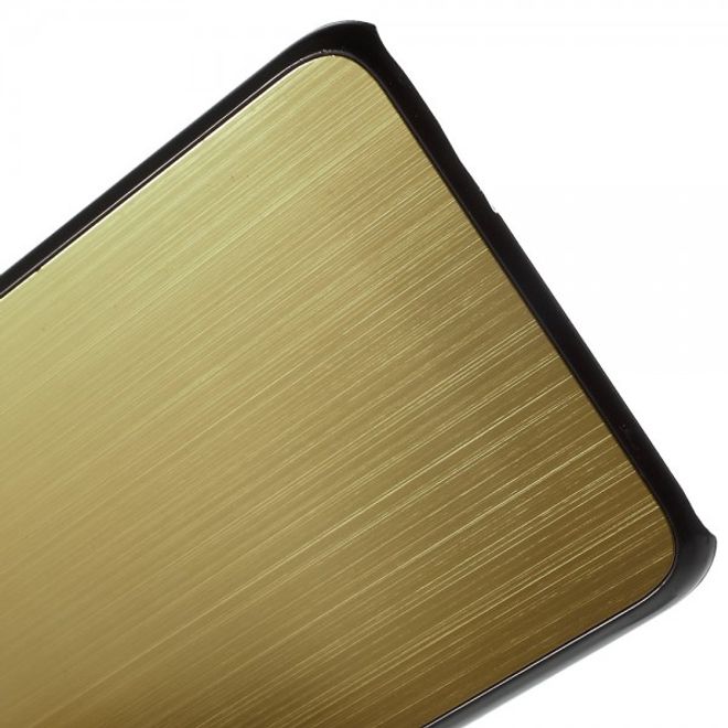 Galaxy S6 Edge Plus Hart Plastik Case mit gebürsteter Aluminium Legierung - gold