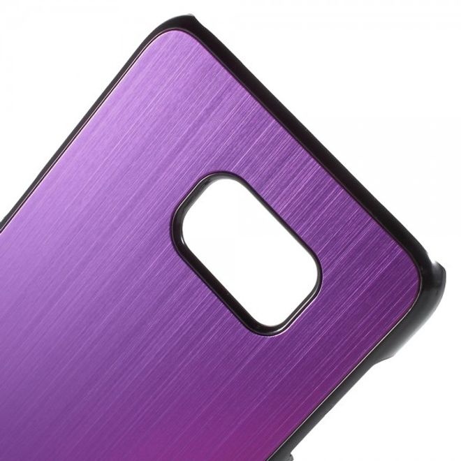 Galaxy S6 Edge Plus Hart Plastik Case mit gebürsteter Aluminium Legierung - purpur