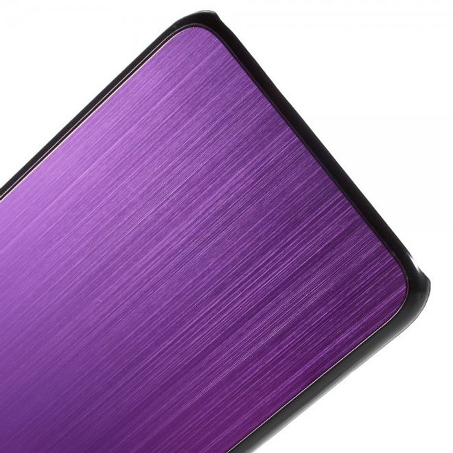 Galaxy S6 Edge Plus Hart Plastik Case mit gebürsteter Aluminium Legierung - purpur