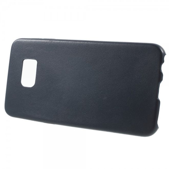 Galaxy S6 Edge Plus Hart Plastik Case mit lederartiger Textur - dunkelblau