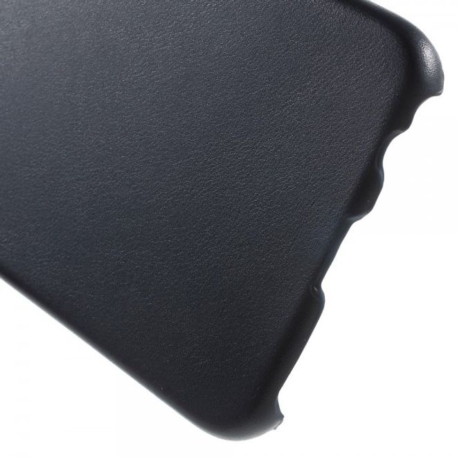 Galaxy S6 Edge Plus Hart Plastik Case mit lederartiger Textur - dunkelblau
