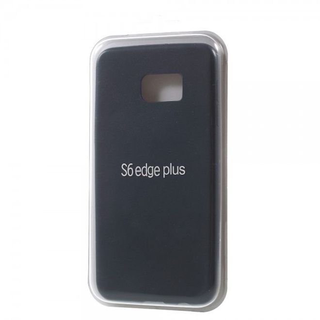 Galaxy S6 Edge Plus Hart Plastik Case mit lederartiger Textur - dunkelblau