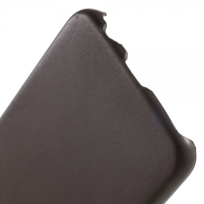 Galaxy S6 Edge Plus Hart Plastik Case mit lederartiger Textur - kaffeefarben