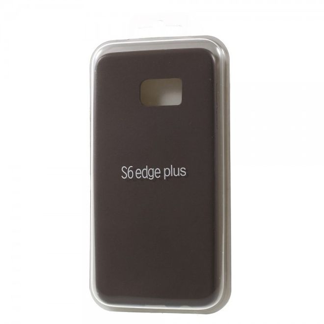 Galaxy S6 Edge Plus Hart Plastik Case mit lederartiger Textur - kaffeefarben