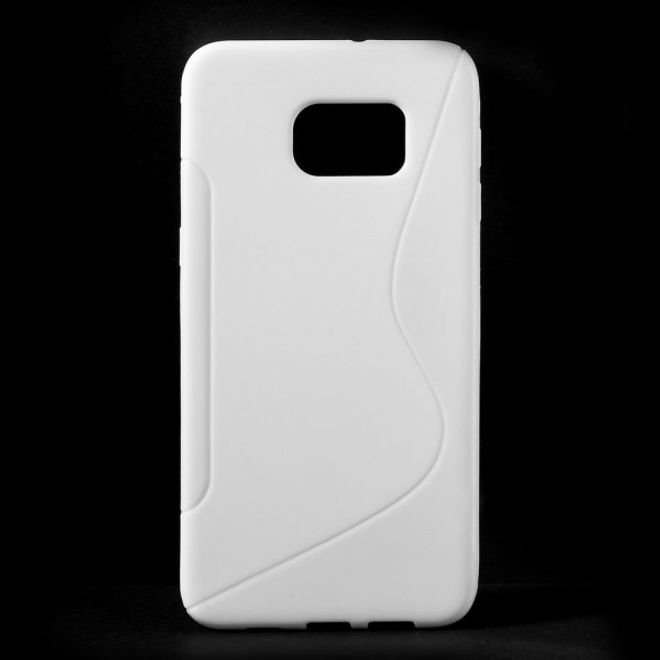 Galaxy S6 Edge Plus Elastisches Plastik Case S-Shape - weiss