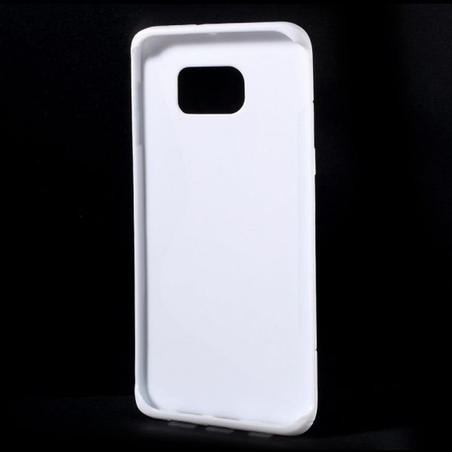 Galaxy S6 Edge Plus Elastisches Plastik Case S-Shape - weiss