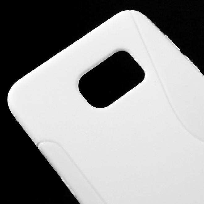 Galaxy S6 Edge Plus Elastisches Plastik Case S-Shape - weiss