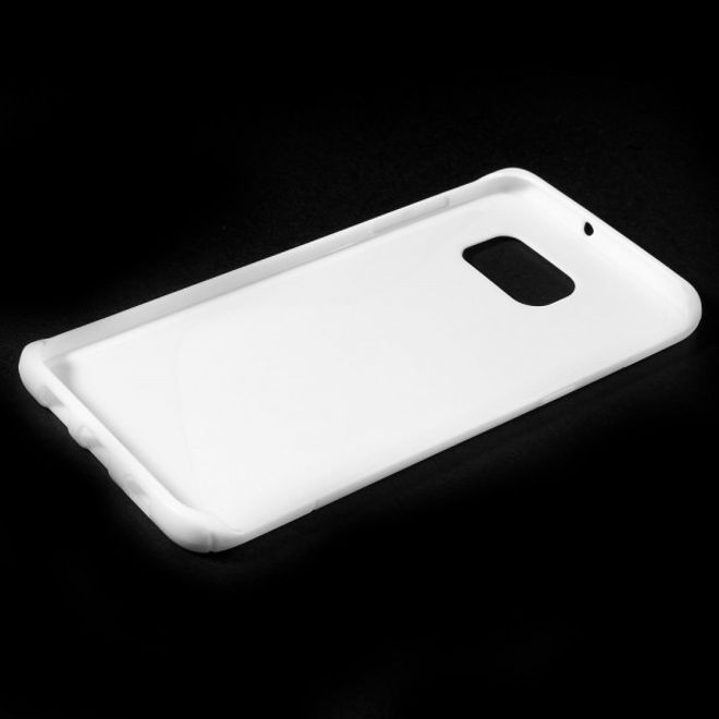 Galaxy S6 Edge Plus Elastisches Plastik Case S-Shape - weiss