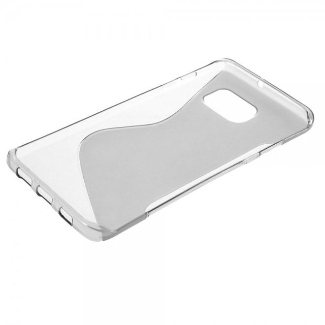 Galaxy S6 Edge Plus Elastisches Plastik Case S-Shape - grau