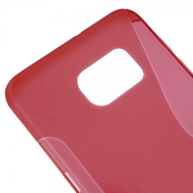 Galaxy S6 Edge Plus Elastisches Plastik Case S-Shape - rot