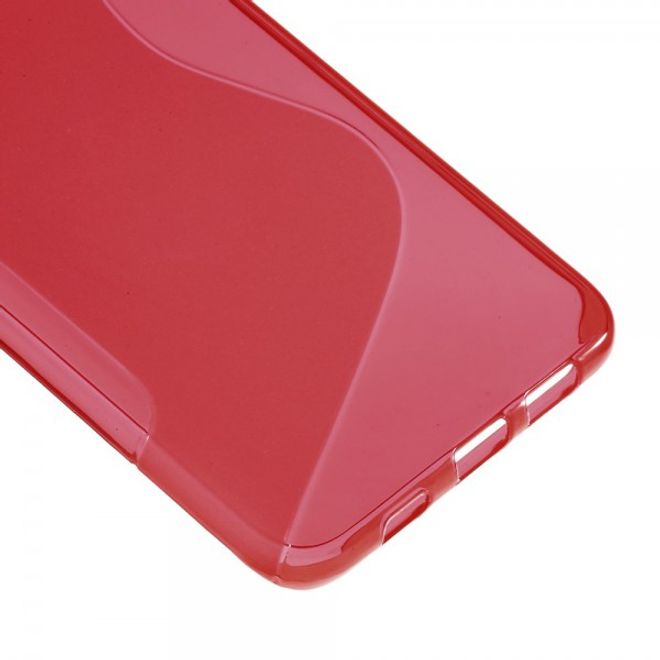 Galaxy S6 Edge Plus Elastisches Plastik Case S-Shape - rot