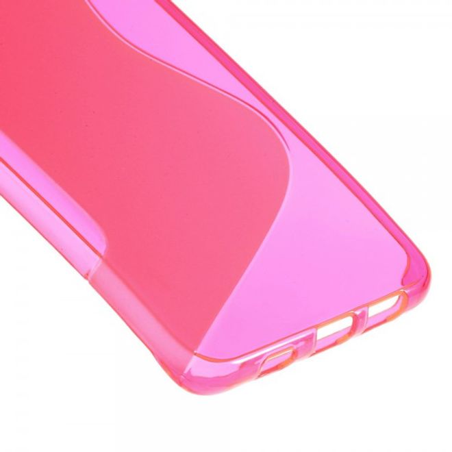 Galaxy S6 Edge Plus Elastisches Plastik Case S-Shape - rosa