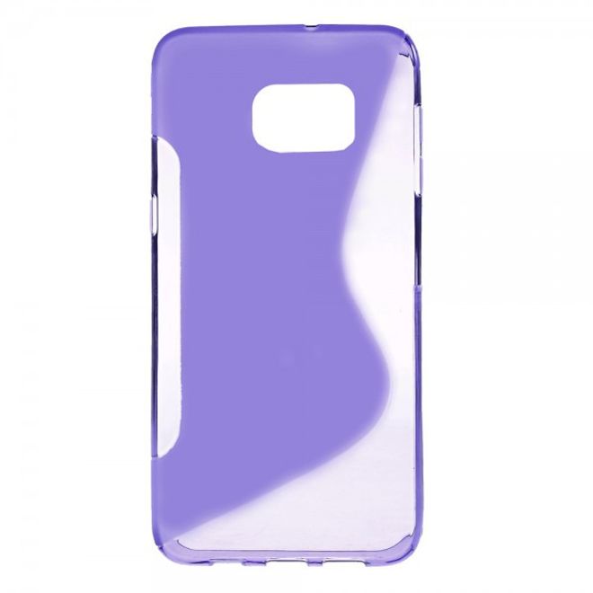 Galaxy S6 Edge Plus Elastisches Plastik Case S-Shape - purpur