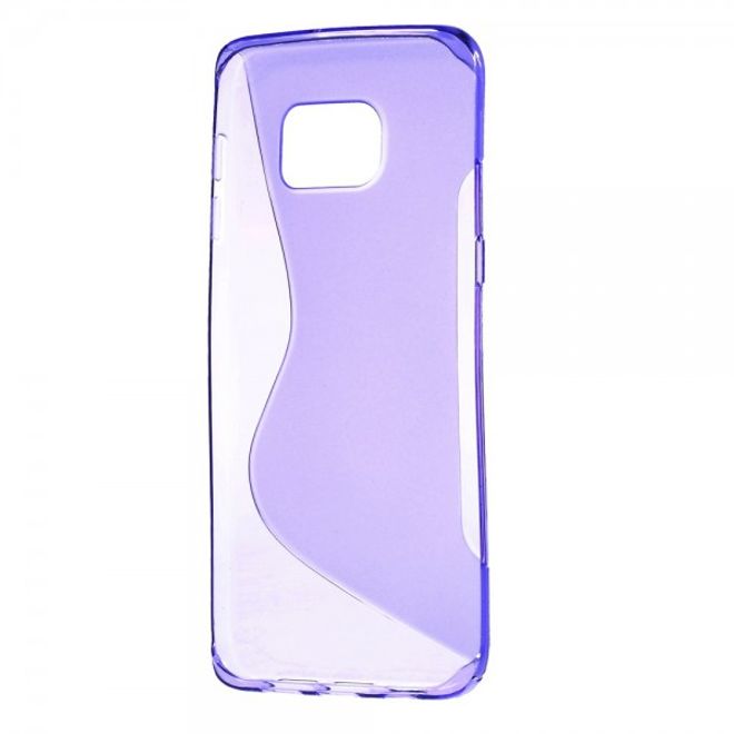 Galaxy S6 Edge Plus Elastisches Plastik Case S-Shape - purpur