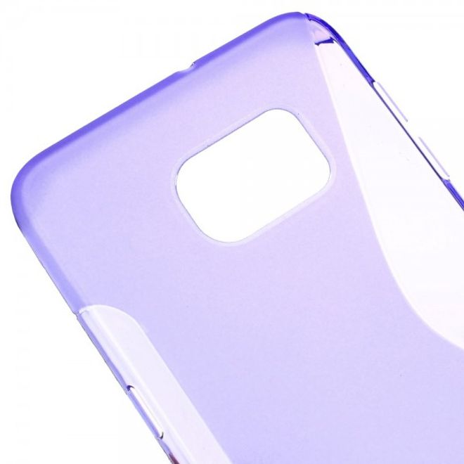 Galaxy S6 Edge Plus Elastisches Plastik Case S-Shape - purpur