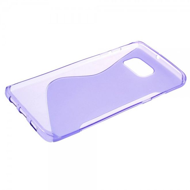 Galaxy S6 Edge Plus Elastisches Plastik Case S-Shape - purpur