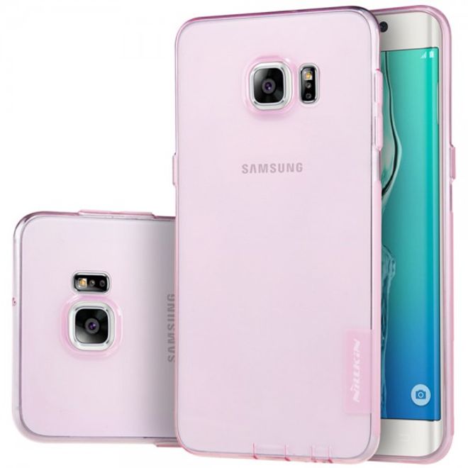 Galaxy S6 Edge Plus Natürliches, dünnes und elastisches Plastik Case von Nillkin - pink