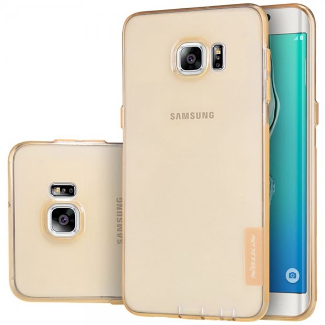 Galaxy S6 Edge Plus Natürliches, dünnes und elastisches Plastik Case von Nillkin - braun